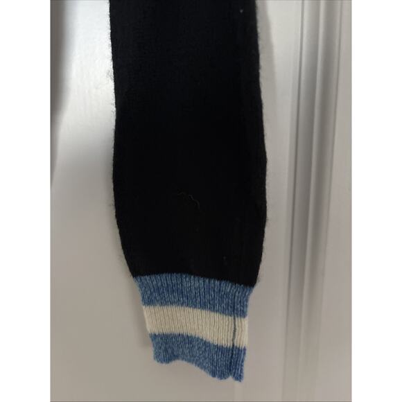 Autumn Cashmere Girls Pullover Sweater Black blue Hearts print sz 12 New - Picture 4 of 10